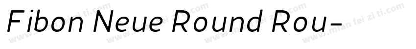 Fibon Neue Round Rou字体转换